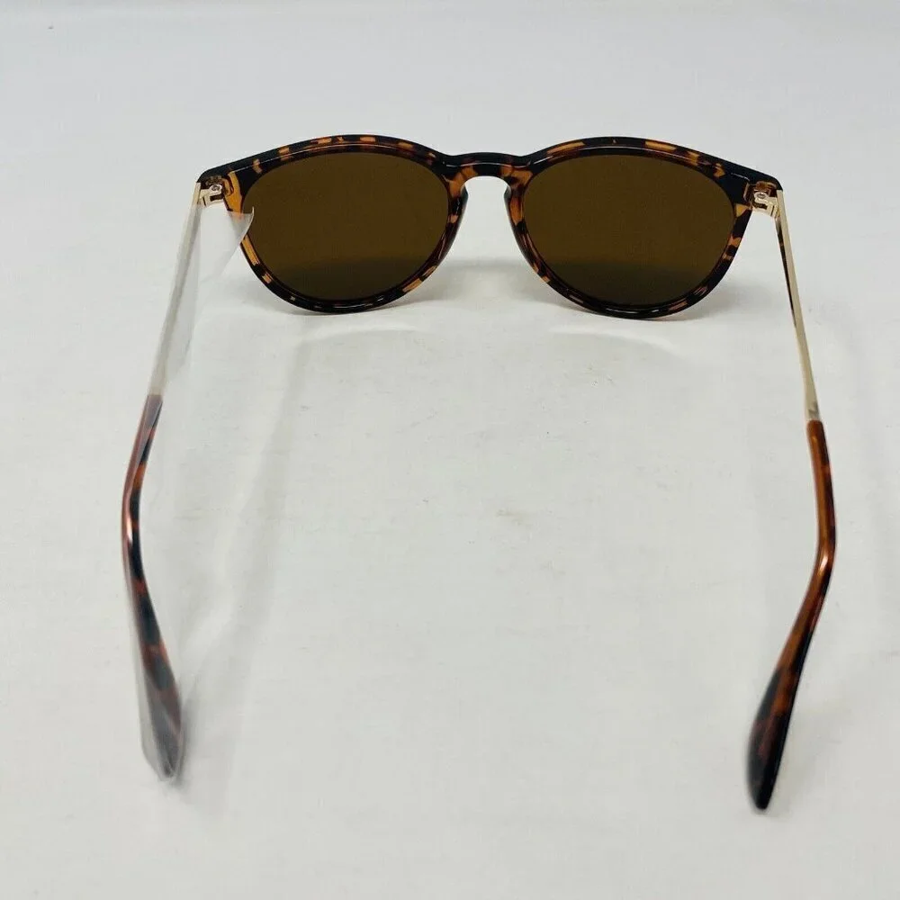 Xuhal Unisex Round Sunglasses for Women & Men Retro 80s Frame in Brown Tortoise‎